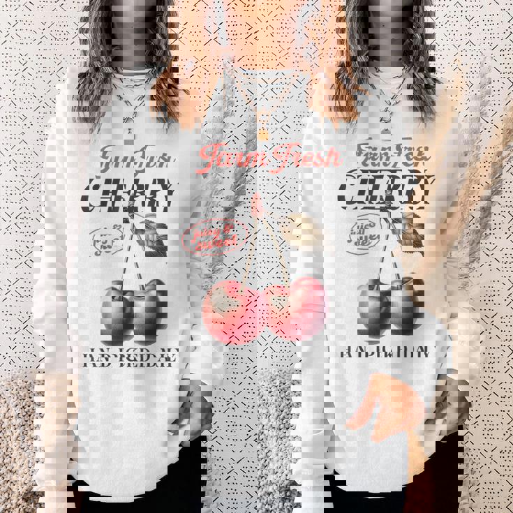 チェリーフルーツ スイートジューシーレッドチェリー 食通ギフト スウェットシャツ 彼女への贈り物