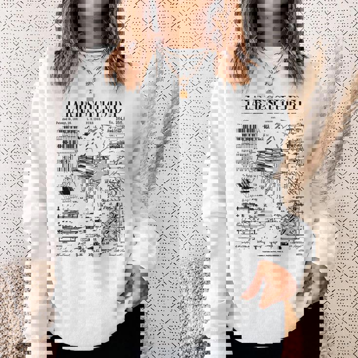 チェンバロ奏者 ヴィンテージ 特許 鍵盤 楽器 長袖tシャツ スウェットシャツ 彼女への贈り物