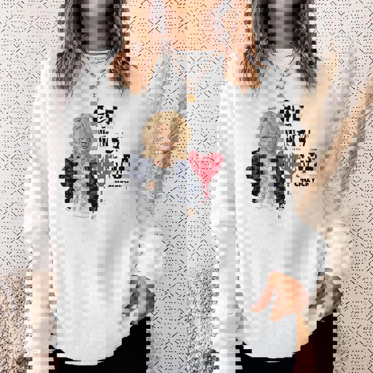 チャッキー・ティファニー・イート・ユア・ハート・アウト・バレンタイン スウェットシャツ 彼女への贈り物