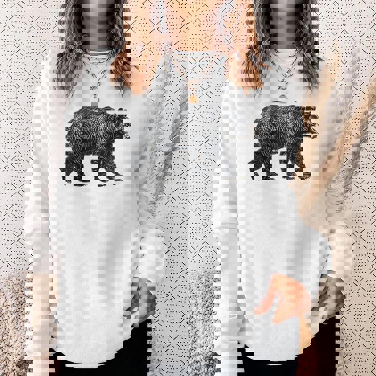 ツキノワグマ 動物愛好家 野生動物 自然 ハイキング ギフト スウェットシャツ 彼女への贈り物