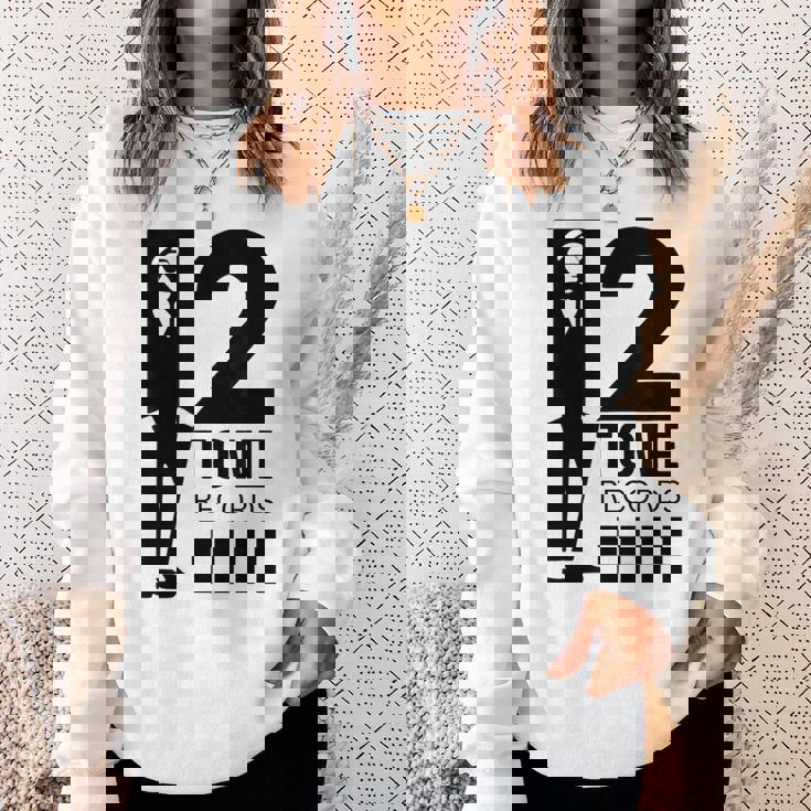 ツートーンスカ音楽チェッカーボード スウェットシャツ 彼女への贈り物