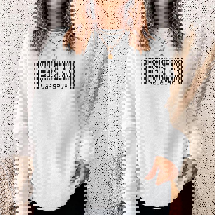 テクノ バーコード 303 808 909 スウェットシャツ 彼女への贈り物