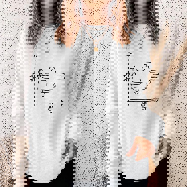 トリックアート うさぎとカモ 兎と鴨 おもしろデザイン だまし絵 兎 鴨 グラフ スウェットシャツ 彼女への贈り物