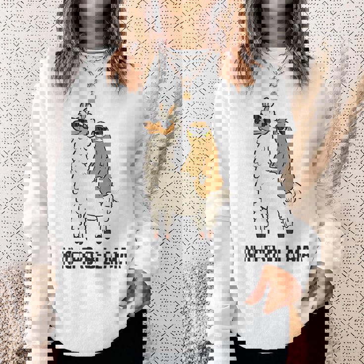 ナマケモノ乗り ラマ ノープルーラマ ラマ スウェットシャツ 彼女への贈り物