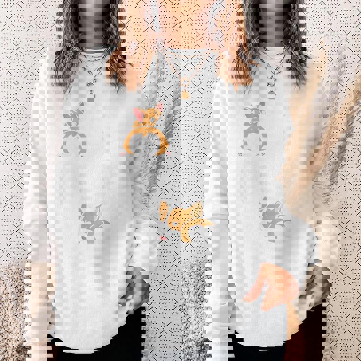 バックプリント ノッシン お尻 犬 かわいい コーギー スウェットシャツ 彼女への贈り物