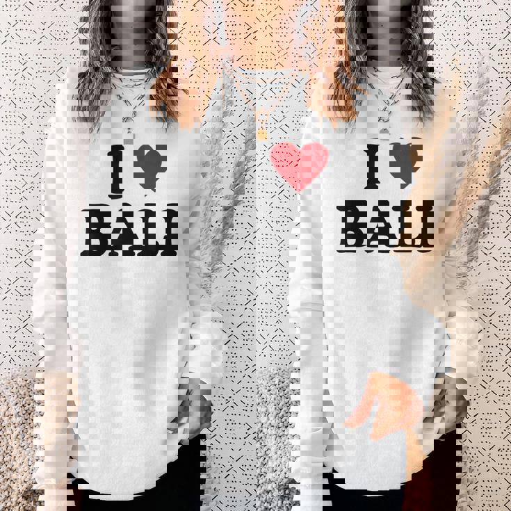 バケーションアイランドハート-ファニーアイラブバリ スウェットシャツ 彼女への贈り物