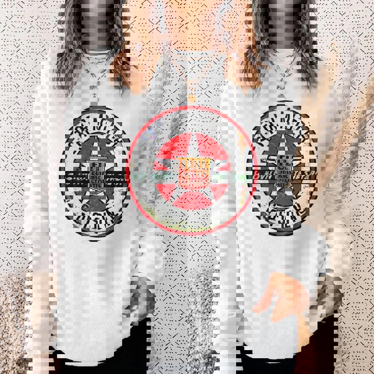 バックプリントのみ レトロ ビンテージ ガソリンスタンド スター モーター オイルカー スウェットシャツ 彼女への贈り物