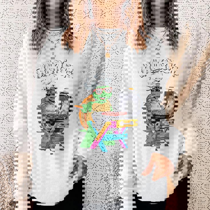 バーベキュー ヒキガエル 面白い 亀 バーベキュー ジャンパー 面白い スウェットシャツ 彼女への贈り物