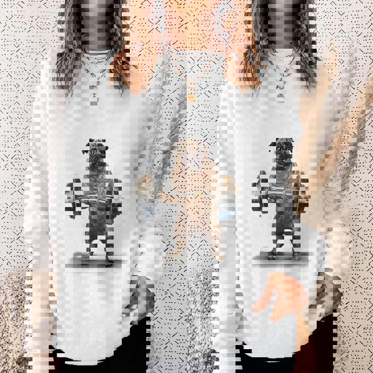 パグ の 筋トレ ついてこれないなら家に帰れ いぬ 犬 スウェットシャツ 彼女への贈り物