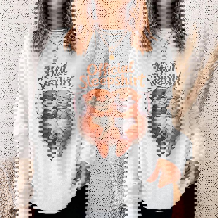 パジャマ バレンタイン カワウソ ラブ スウェットシャツ 彼女への贈り物