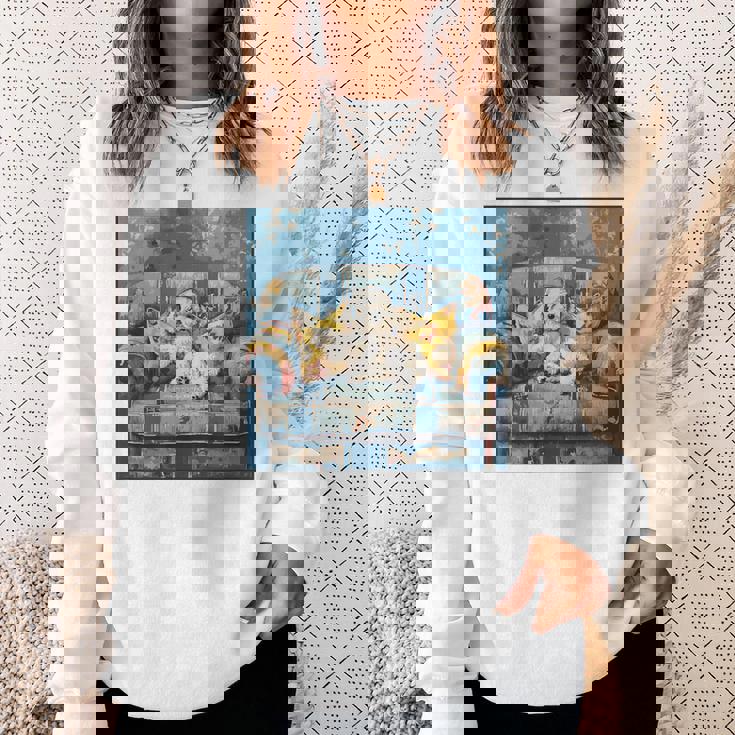 ビション・フリーゼ 音楽愛好家 絵画 犬 スウェットシャツ 彼女への贈り物