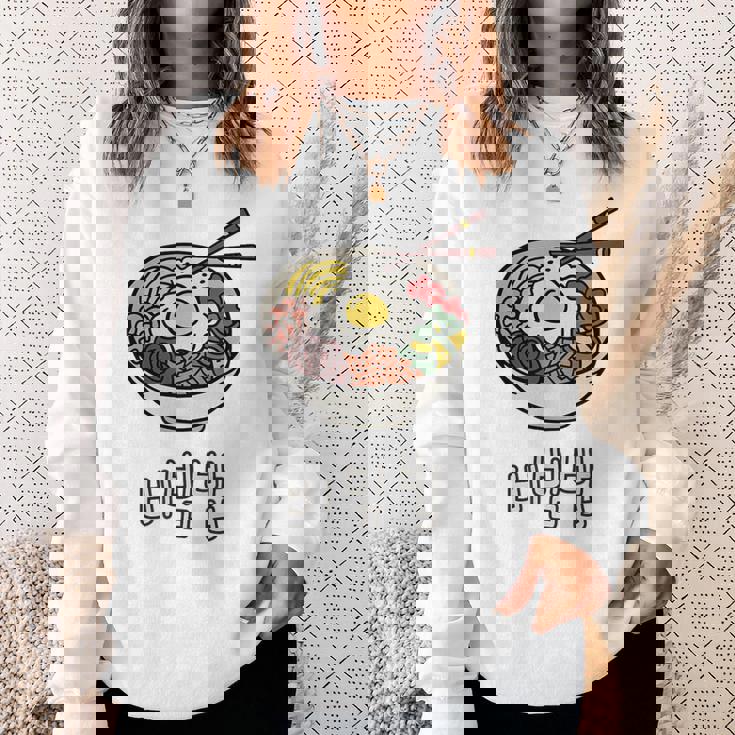 ビビンバボウル 韓国料理 ハングルキャラクター ハングル スウェットシャツ 彼女への贈り物