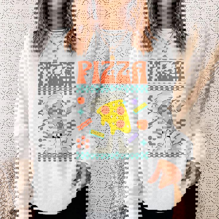 ピザ愛好家 ピザピース スウェットシャツ 彼女への贈り物