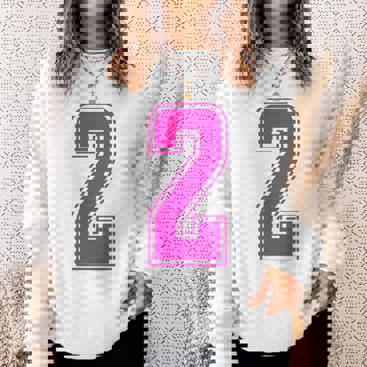 ピンク色背番号 2 チーム短大スポーツピンク色背番号付きユニフォーム スウェットシャツ 彼女への贈り物