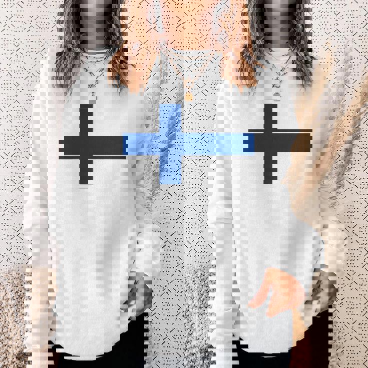 フィンランド国旗 ノルディック クロス スウェットシャツ 彼女への贈り物