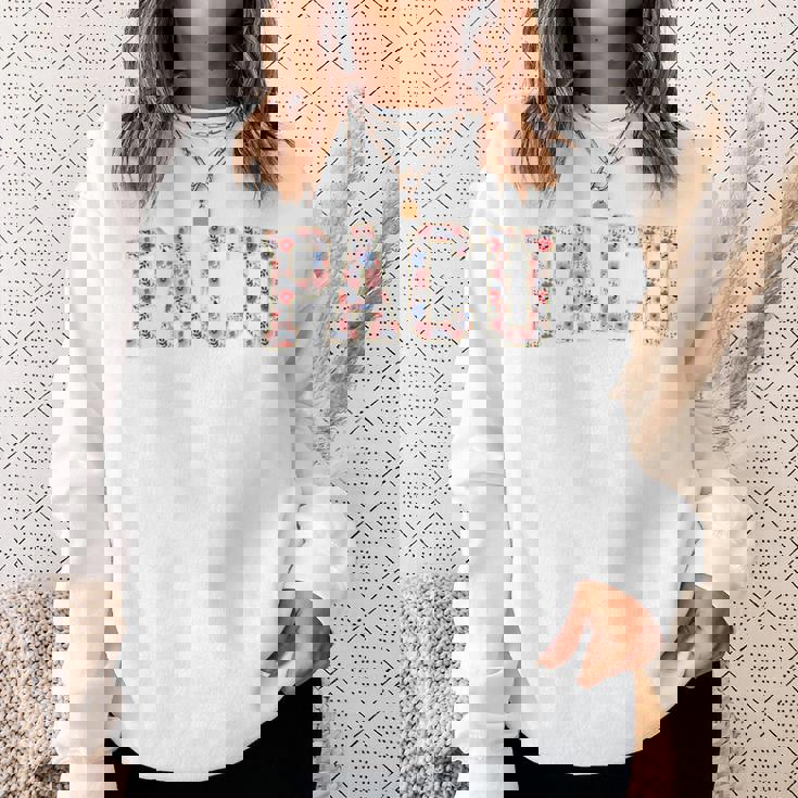 フローラルpacu看護師が周術期看護師で目覚める 長袖tシャツ スウェットシャツ 彼女への贈り物