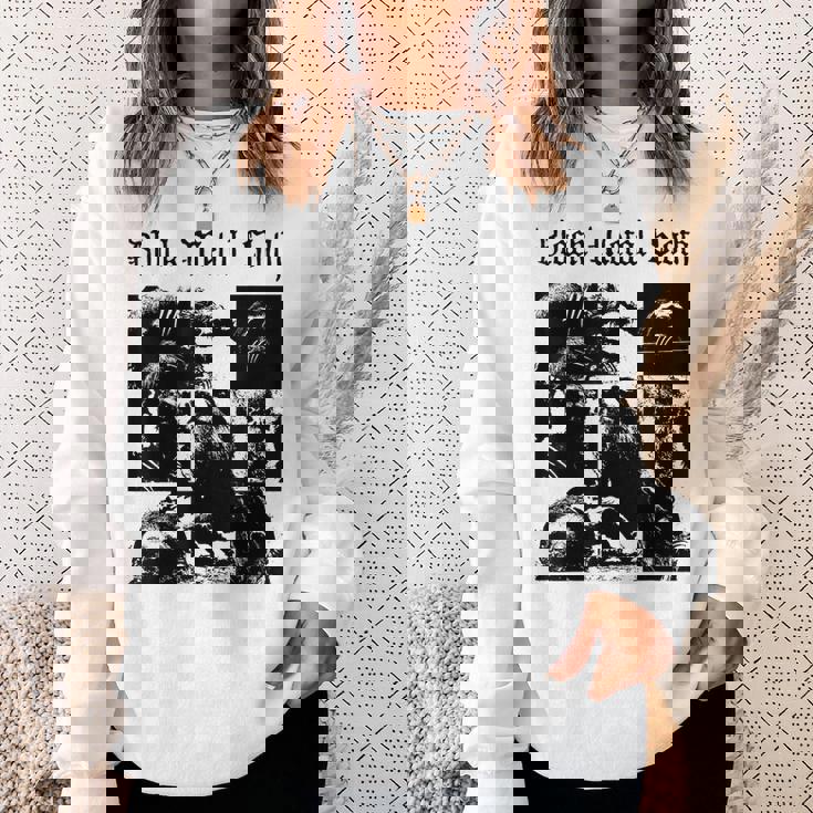 ブラックメタル ナマケモノ 笑える 邪悪 フェス バンド コンサート Metalloth Music スウェットシャツ 彼女への贈り物