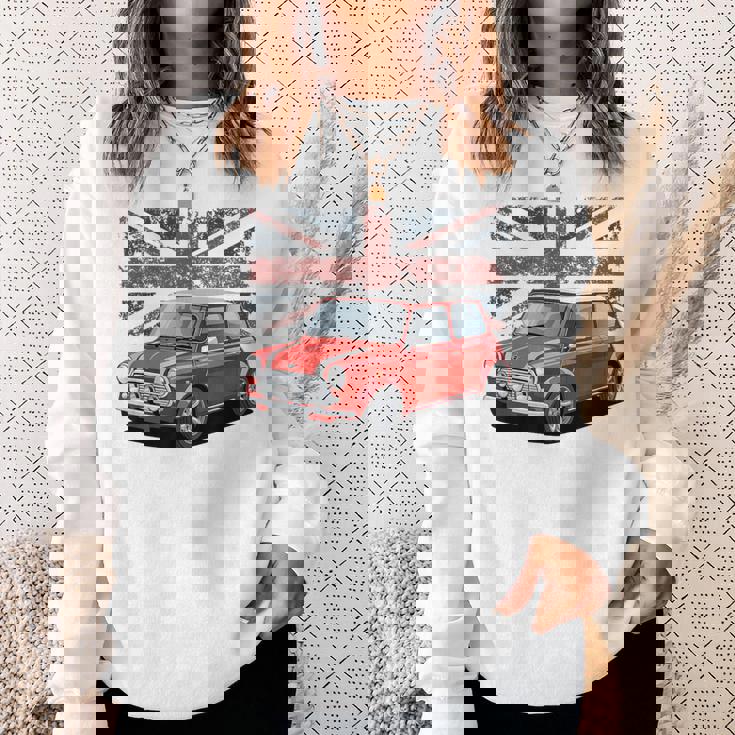 ブリティッシュクラシックカー レッドミニスポーツカー スウェットシャツ 彼女への贈り物