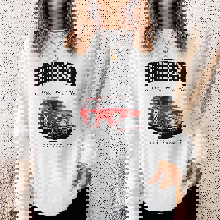 ブリティッシュクラシックスポーツカーズ 有名なラリーミニ スウェットシャツ 彼女への贈り物