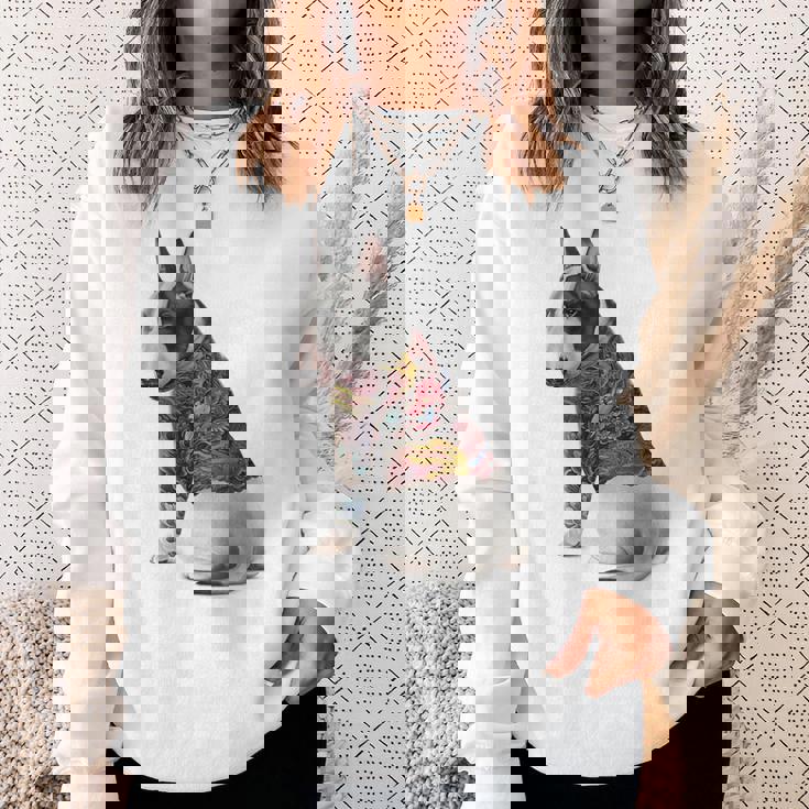 ブルテリア犬 日本龍 タトゥー入り イレズミ スウェットシャツ 彼女への贈り物