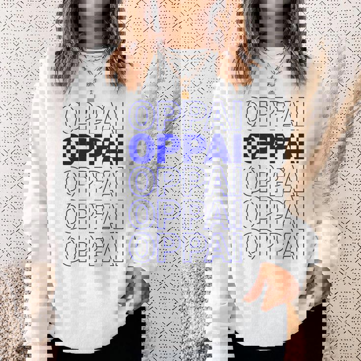 ブルーオッパイの言葉 面白いアニメ漫画 スウェットシャツ 彼女への贈り物