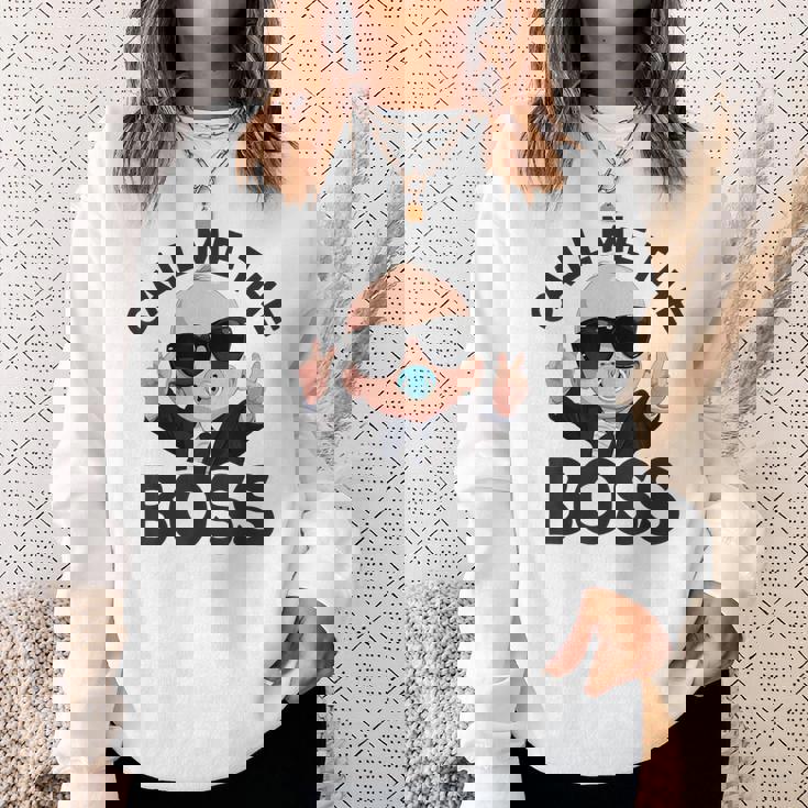 ベイビー・ボス「コール・ミー・ボス」ライク・ア・ボス・キッズ スウェットシャツ 彼女への贈り物