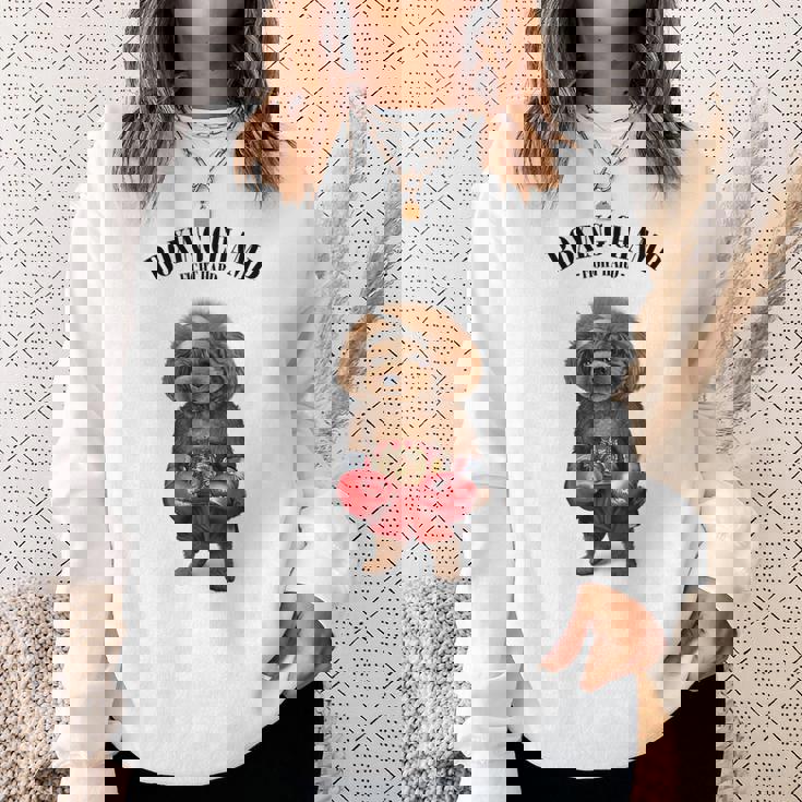 ボクシングチャンピオン プードル ドッグファイター スウェットシャツ 彼女への贈り物