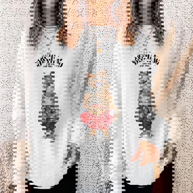 ボクシングチャンピオン 柴犬ファイター スウェットシャツ 彼女への贈り物