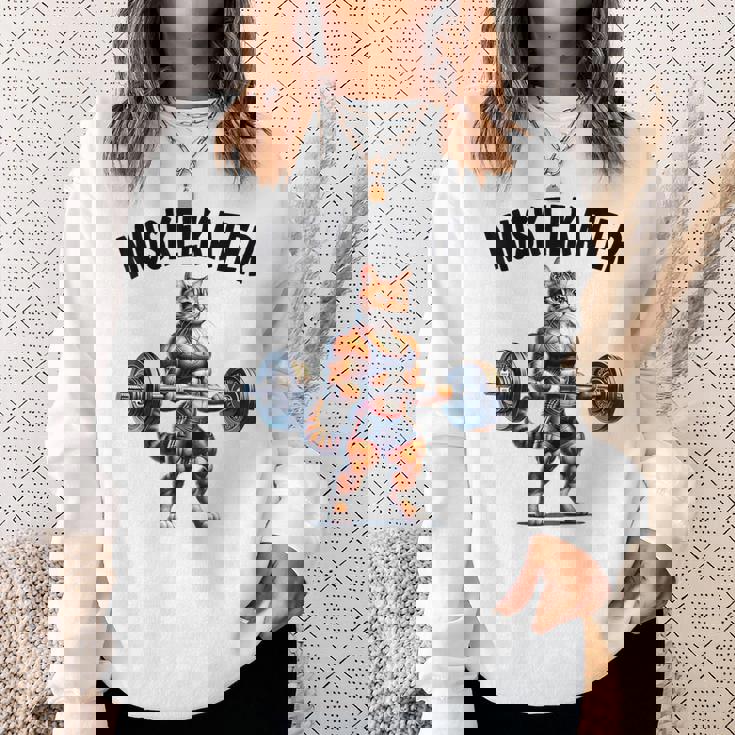 ボディービルダーのためのベアバーベルデザイン ボディービル スウェットシャツ 彼女への贈り物