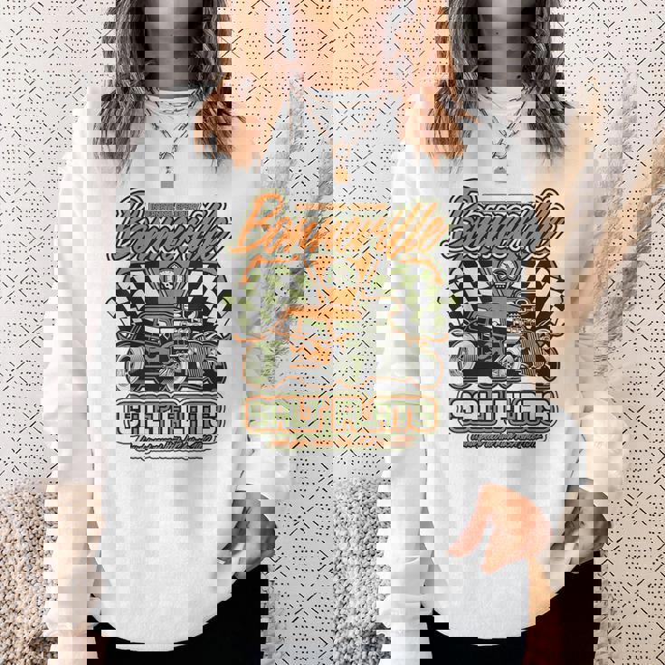 ボンネビル ソルト フラッツ ヴィンテージ レトロ ホットロッド レースカー スウェットシャツ 彼女への贈り物