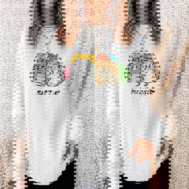 ボンレス犬とボンレス猫 のんびり スウェットシャツ 彼女への贈り物