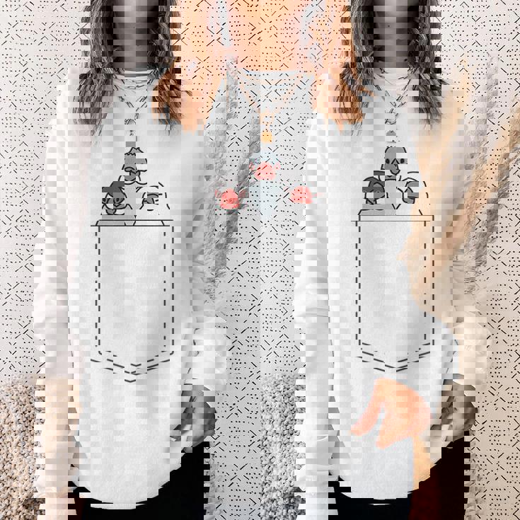 ポケット文鳥 白文鳥 ノーマル文鳥 桜文鳥 並文鳥 シナモン文鳥 文鳥の飼い主 文鳥好き かわいい 文鳥 スウェットシャツ 彼女への贈り物