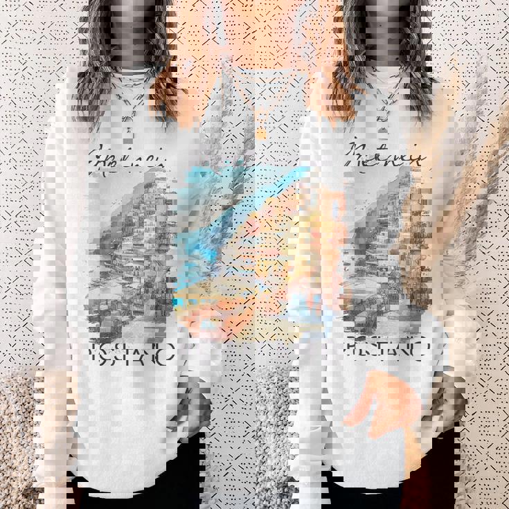 ポジターノ イタリア 旅行 冒険 ミート・ミー・イン・ポジターノ スウェットシャツ 彼女への贈り物