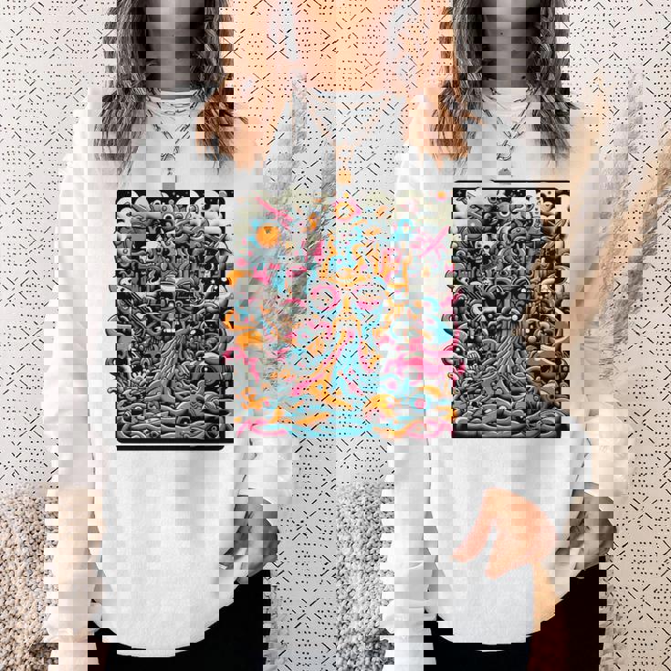 ポップシュールレアリズムローブロウアート 長袖tシャツ スウェットシャツ 彼女への贈り物