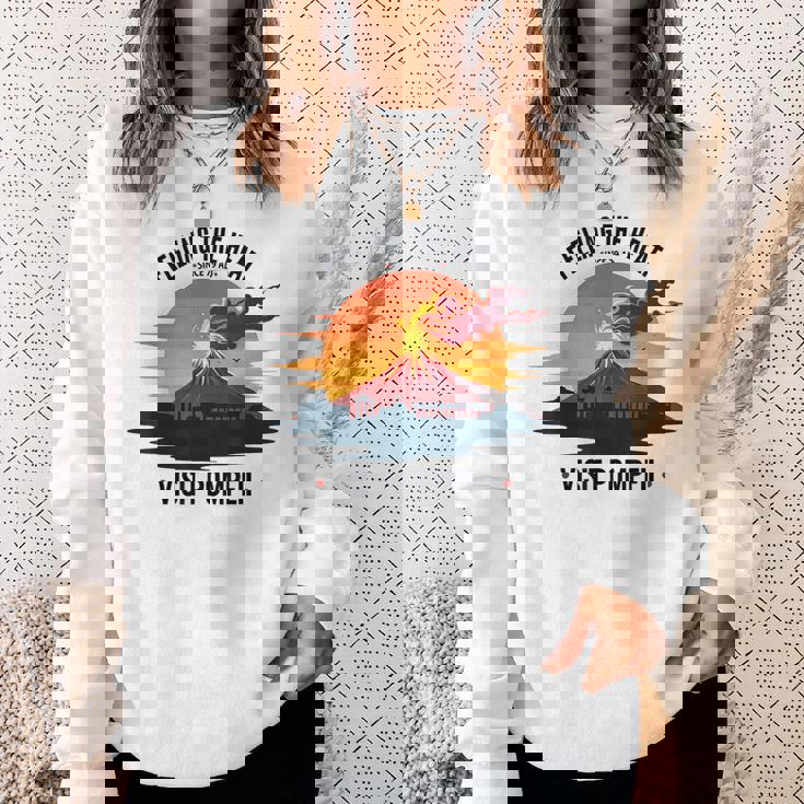 ポンペイ訪問 面白いローマの歴史 スウェットシャツ 彼女への贈り物