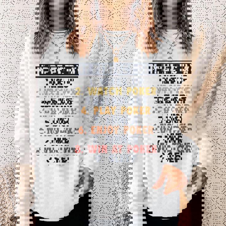 ポーカー パーフェクトデイ ポーカーハンド テキサスホールデムプレーヤー ポーカー スウェットシャツ 彼女への贈り物