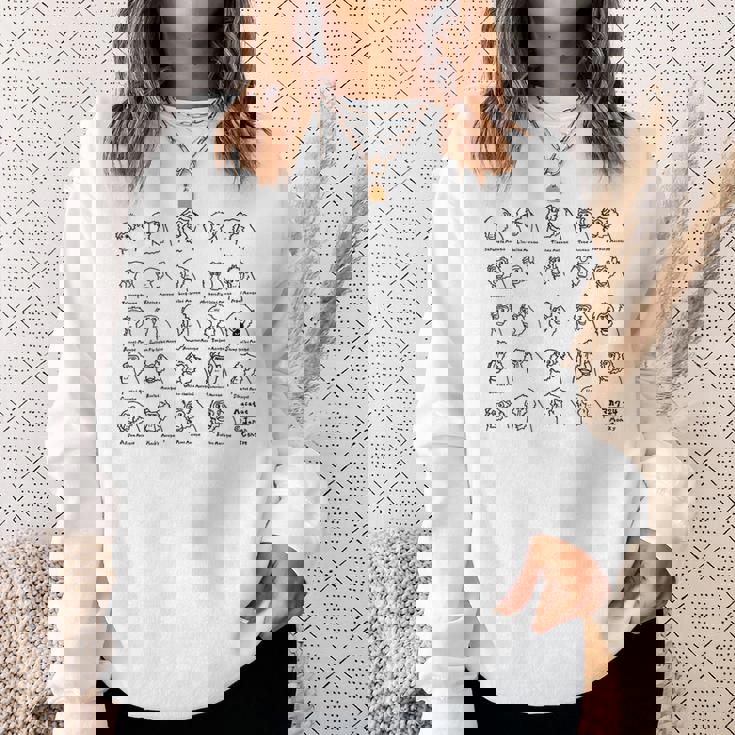 マカク24種 （黒字） スウェットシャツ 彼女への贈り物