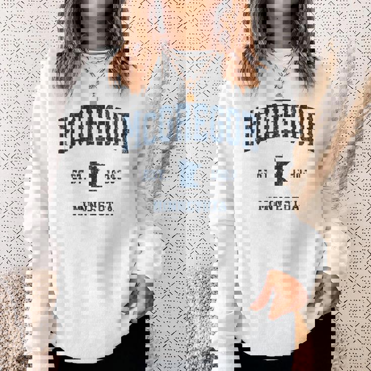 マクレガー ミネソタ Mn ヴィンテージ アスレチック ネイビー スポーツデザイン 長袖tシャツ スウェットシャツ 彼女への贈り物