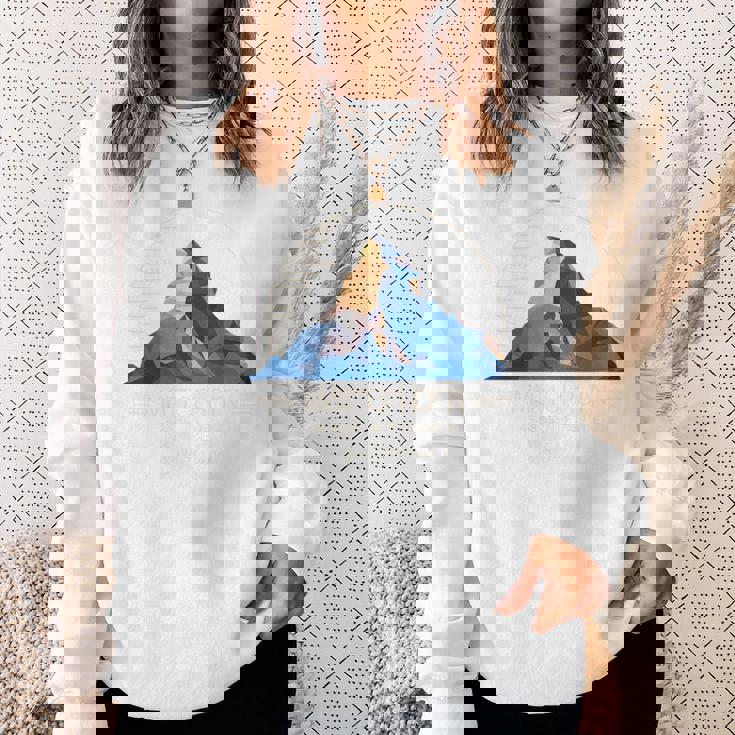 マッターホルン山 ツェルマット ハイキング スイス ギフト 長袖tシャツ スウェットシャツ 彼女への贈り物