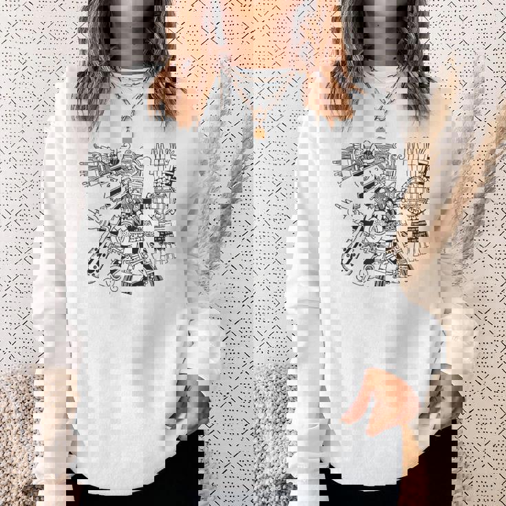 マヤの守護神テスカトリポカの戦士アステカインディアンメキシコ スウェットシャツ 彼女への贈り物