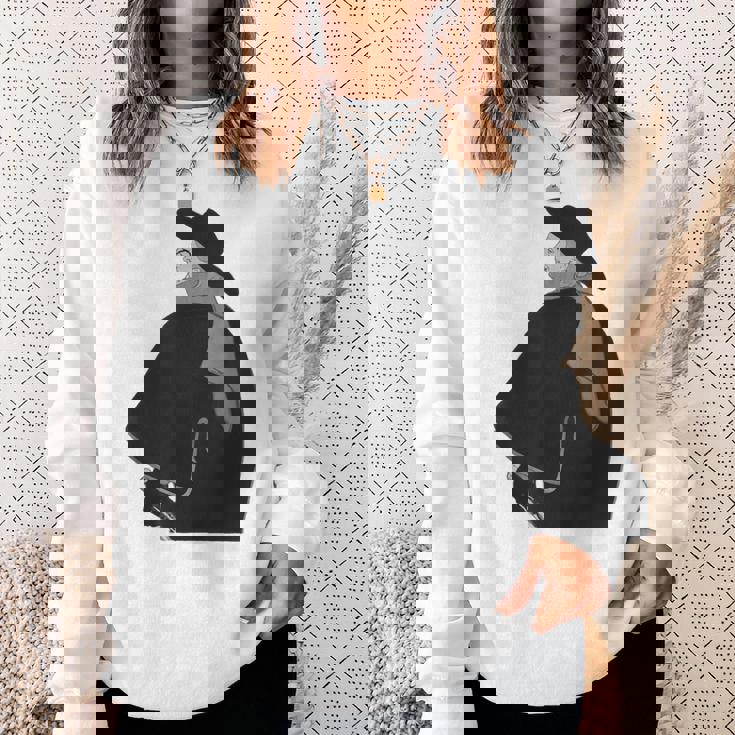 ミステリアスなクロークドクラシック紳士ヴィンテージノワールスタイル スウェットシャツ 彼女への贈り物