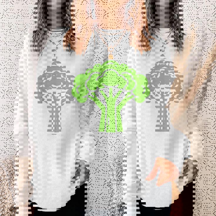 ミニマリスト かわいい ブロッコリー シンプルな野菜 ブロッコリー スウェットシャツ 彼女への贈り物