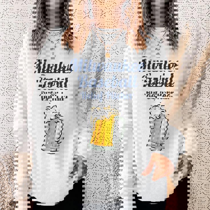ミルウォーキービールと野球リリーフピッチャー スウェットシャツ 彼女への贈り物
