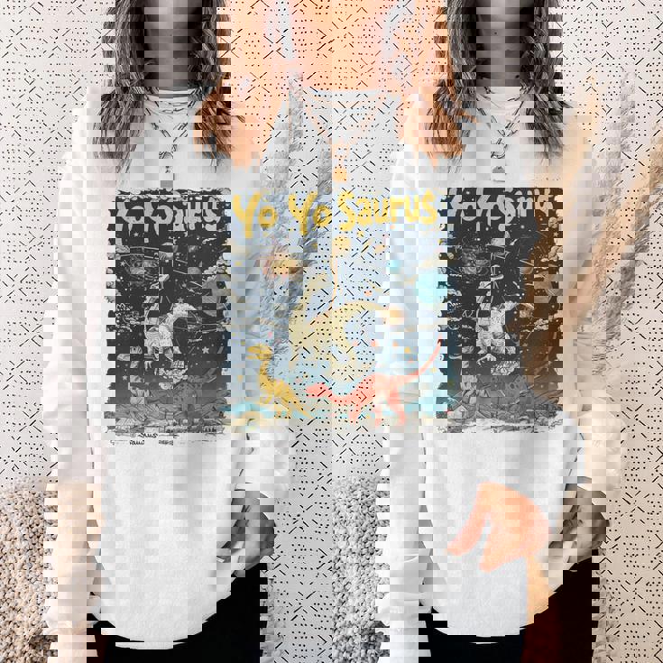 ヨーヨーザウルスファニーヨーヨー時代 長袖tシャツ スウェットシャツ 彼女への贈り物