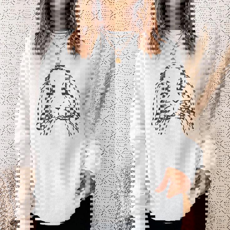 ラインアートダッドママラビット-ホーランドロップ スウェットシャツ 彼女への贈り物