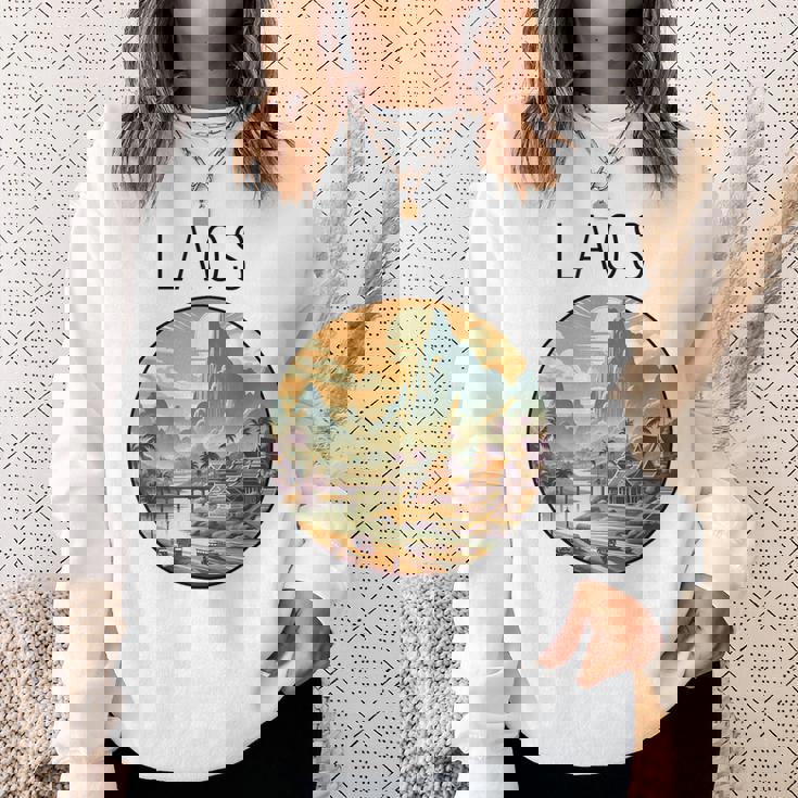 ラオスの風景 アールデコ スウェットシャツ 彼女への贈り物