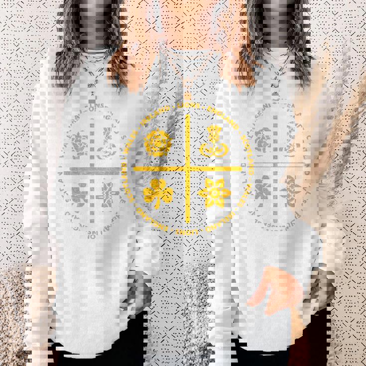 ラグビーライオンズ アイルランド イングランド ウェールズ スコットランド アイコン ゴールド スウェットシャツ 彼女への贈り物