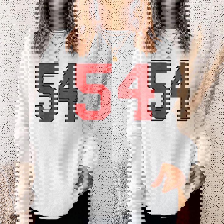 ラッキーナンバー54 クラシックカレッジアメリカン代表チームのファンプレイヤー スウェットシャツ 彼女への贈り物