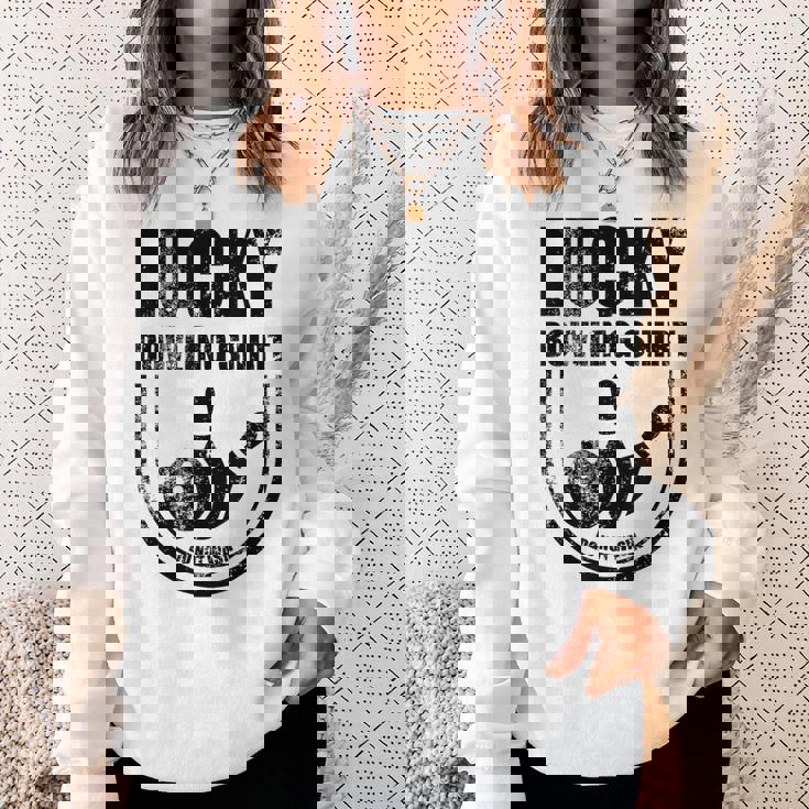 ラッキーボウリングシャツはボウラーのための面白い引用を洗わないでください スウェットシャツ 彼女への贈り物