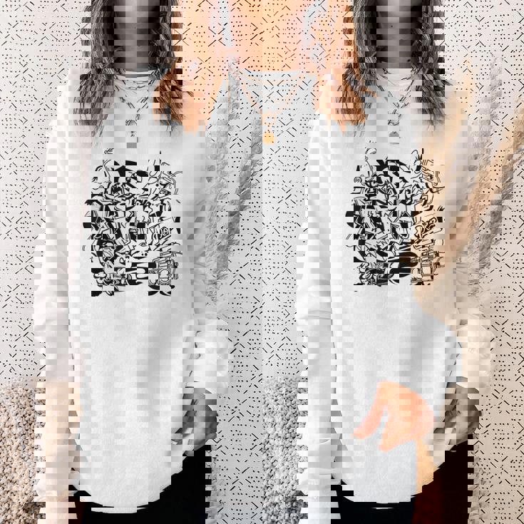 ラップオールドスクールヒップホップグラフィティtシャツとストリートダンス スウェットシャツ 彼女への贈り物